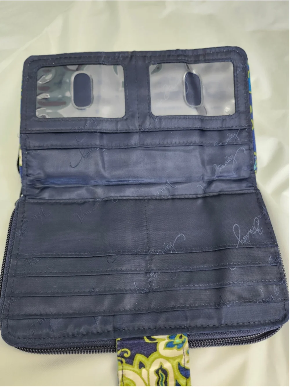 Women's Vera Bradley Wallet One Size Blue Green Paisley